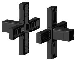 Steckverbinder für Quadratrohr Typ 3D6 3D6V30K