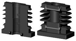Gewindestopfen für Rechteckrohr VL40X20M10