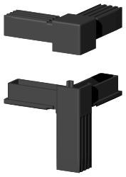 Steckverbinder für Quadratrohr Typ 3D3 3D3V20K