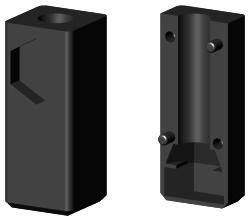 Schraub-Eckverbinder für Quadratrohr 3D1V20X20M8/0