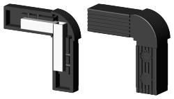 Steckverbinder für Quadratrohr Typ 2D2 2D2V25KS/R