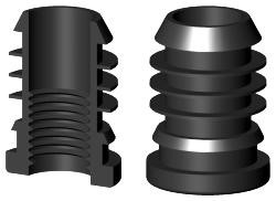 Gewindestopfen für Rundrohr RL28M16