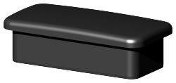 Sichtstopfen für Rechteckrohr V60X40X4/SICHT