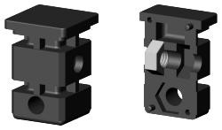 Schraub-Eckverbinder für Quadratrohr 3D1BVV30X30X2M8/1