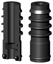 Polyamidstopfen für Rundrohr RL16X1.5M5S/0 O.B.