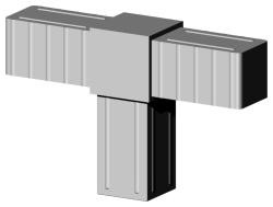 Steckverbinder für Quadratrohr Typ 2D3 2D3V20MK GF 7035