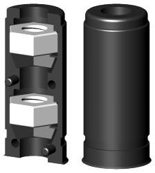 Expanderverbinder für Rundrohr 1D1R20X1M8/2 SO