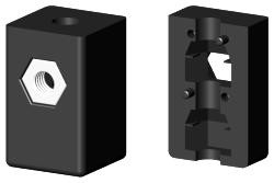 Schraub-Eckverbinder für Quadratrohr 3D1V30X30X2M8/1