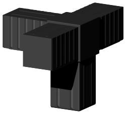 Steckverbinder für Quadratrohr Typ 3D4 3D4V40X2MK