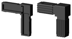 Steckverbinder für Quadratrohr Typ 2D2 2D2V20X2K