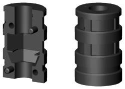 Expanderverbinder für Rundrohr 1D1R22X1.5M8/0 KURZ