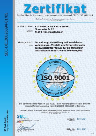 ISO-Zertifikat ISO 9001